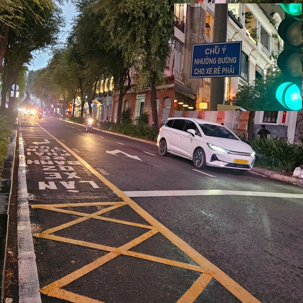 vạch mắt võng cùng biển báo