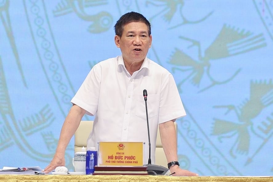 Phó Thủ tướng Hồ Đức Phớc phát biểu tại phiên họp - Ảnh: VGP/Nhật Bắc