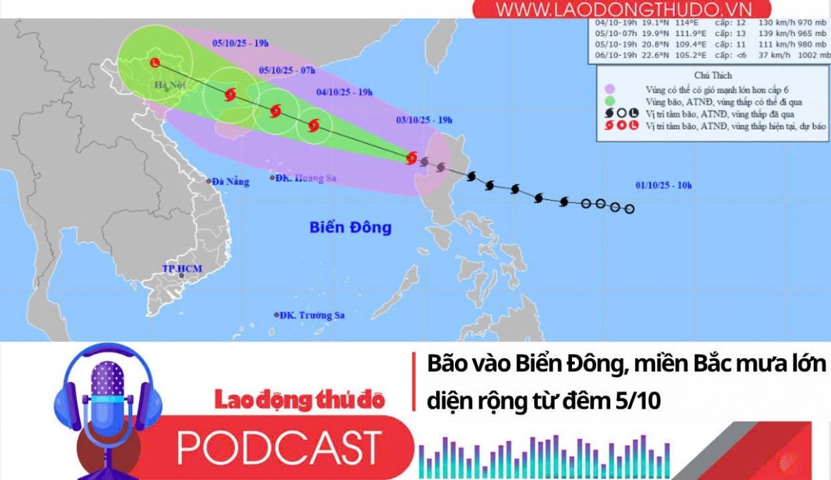 Điểm những tin nổi bật sáng ngày 4/10/2025: Bão vào Biển Đông, miền Bắc mưa lớn diện rộng từ đêm 5/10