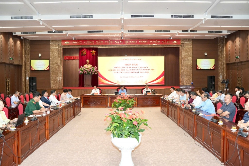 Đại hội Đảng bộ TP Hà Nội lần thứ XVIII diễn ra từ 15-17/10