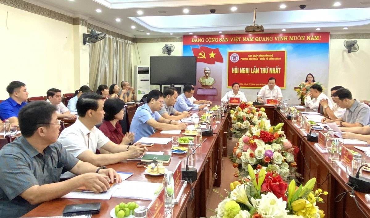 Đảng bộ phường Văn Miếu - Quốc Tử Giám quyết tâm thực hiện thắng lợi Nghị quyết Đại hội I