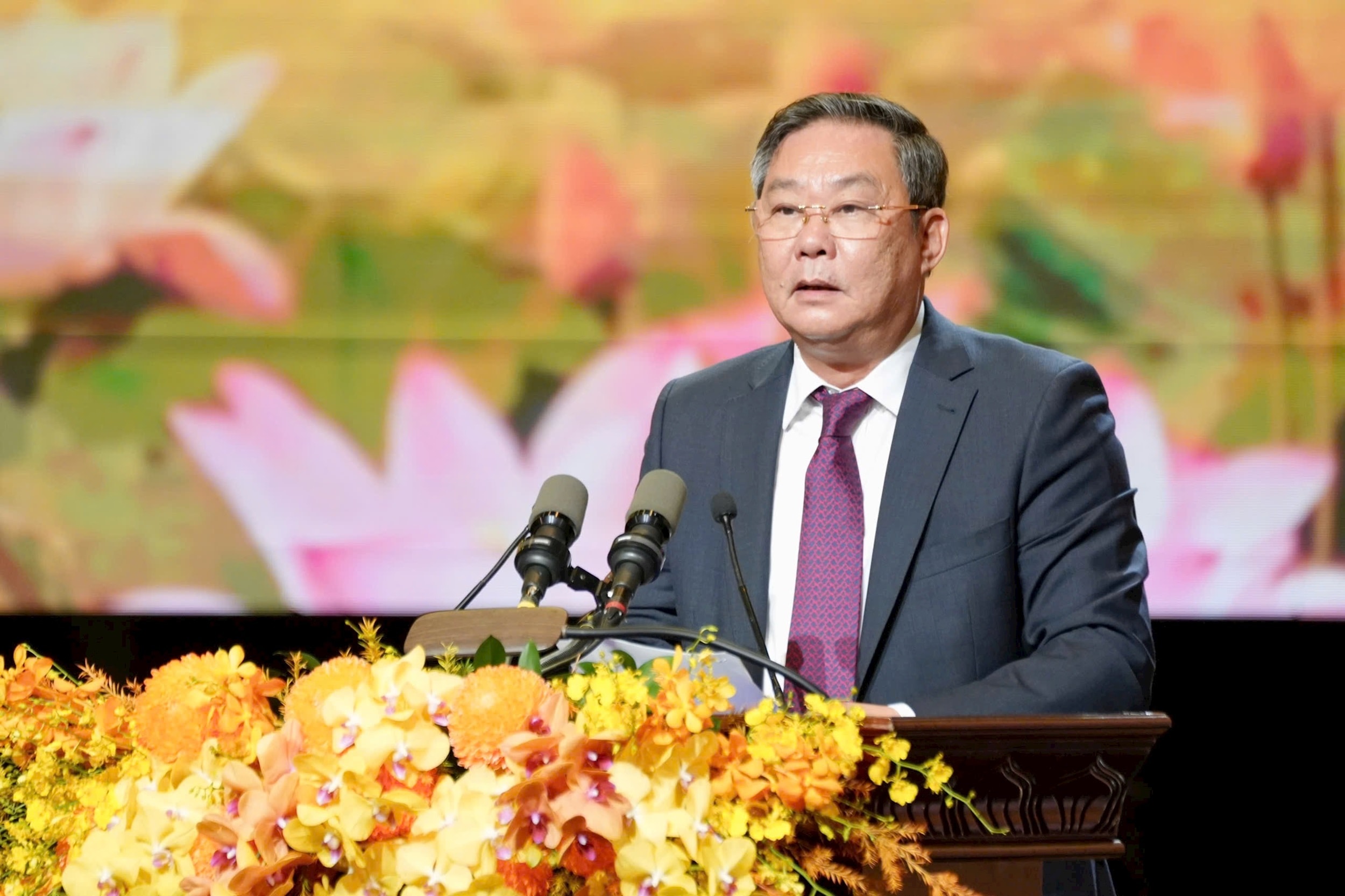 Phó Chủ tịch Thường trực UBND thành phố Hà Nội Lê Hồng Sơn phát biểu khai mạc. Ảnh: Viết Thành 