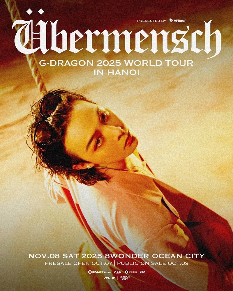 Cơn địa chấn” G-DRAGON 2025 WORLD TOUR [Übermensch] mở bán vé Day 2 tại 8Wonder Ocean City