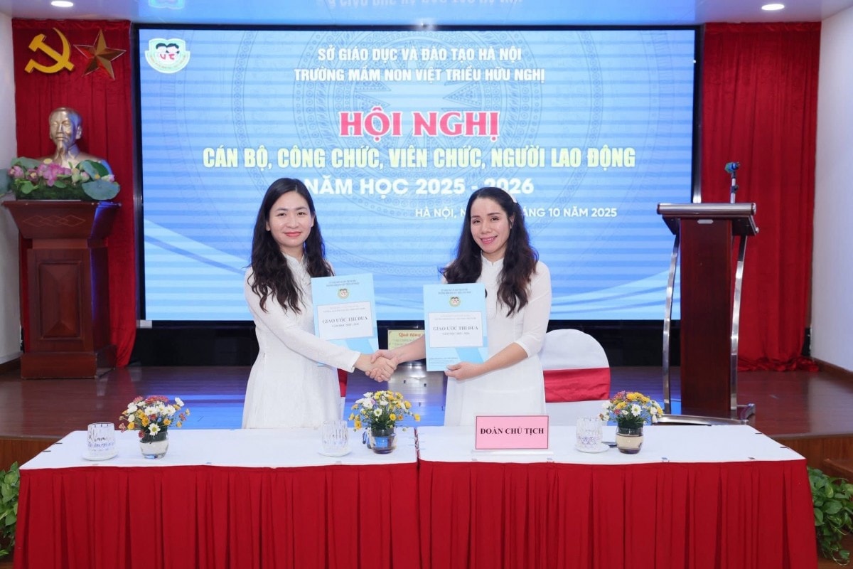 Trường Mầm non Việt Triều Hữu Nghị tổ chức Hội nghị cán bộ, công chức, viên chức, người lao động năm học 2025-2026