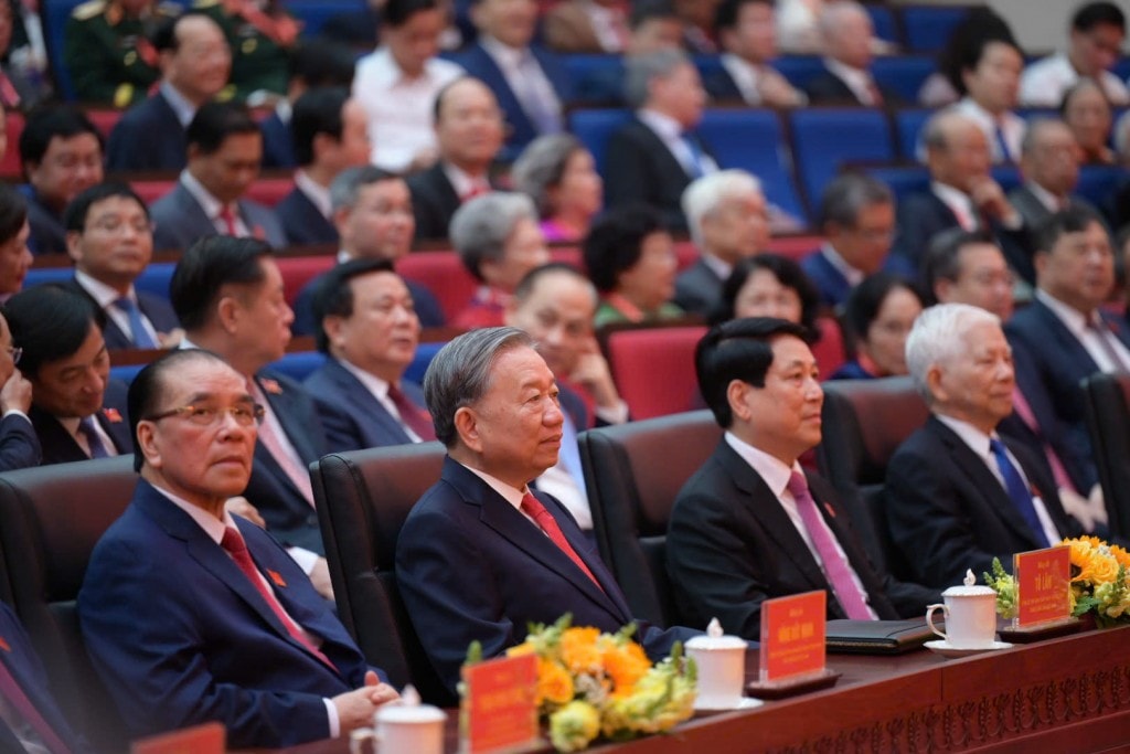 Dự lễ khai mạc có các đồng chí: Nguyên Tổng Bí thư Nông Đức Mạnh; Chủ tịch nước Lương Cường; nguyên Chủ tịch nước Nguyễn Minh Triết; nguyên Chủ tịch nước Trương Tấn Sang; Thủ tướng Chính phủ Phạm Minh Chính; nguyên Thủ tướng Chính phủ Nguyễn Tấn Dũng; Chủ tịch Quốc hội Trần Thanh Mẫn; nguyên Chủ tịch Quốc hội Nguyễn Văn An; nguyên Chủ tịch Quốc hội Nguyễn Thị Kim Ngân; Thường trực Ban Bí thư Trần Cẩm Tú; nguyên Thường trực Ban Bí thư Phan Diễn; nguyên Thường trực Ban Bí thư Lê Hồng Anh.