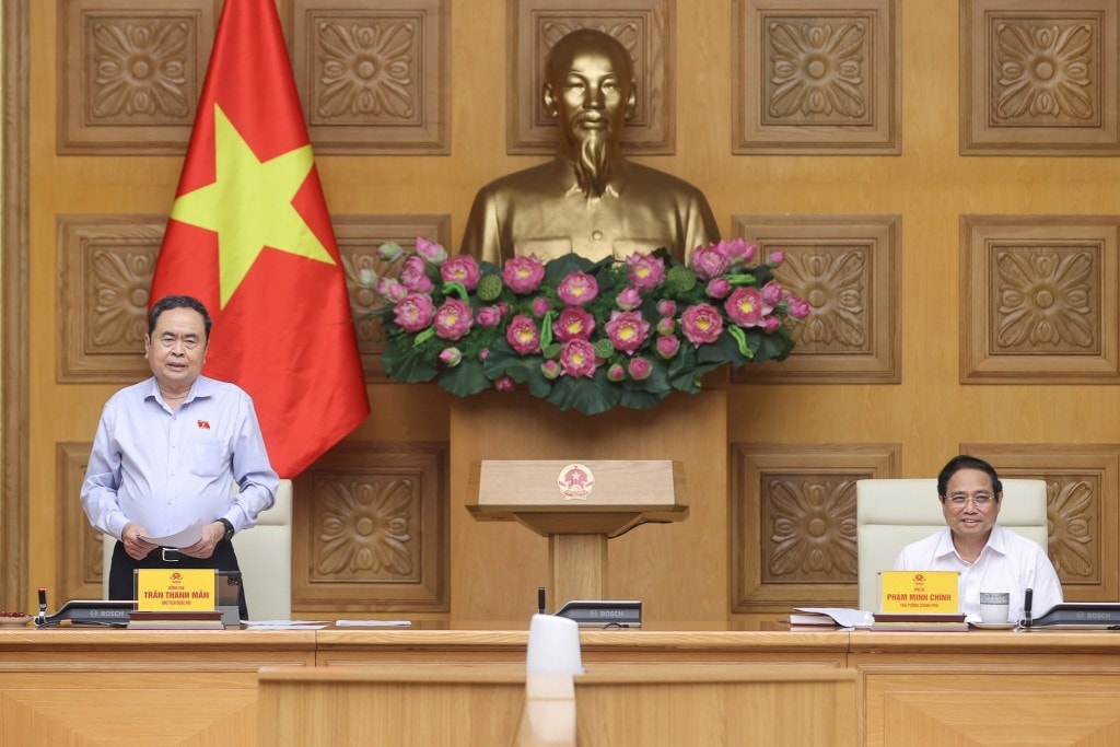 Chủ tịch Quốc hội tin tưởng Kỳ họp sẽ tiếp tục là một kỳ họp lịch sử, thành công với sự phối hợp, chung sức, đồng lòng, cộng đồng trách nhiệm giữa Quốc hội và Chính phủ - Ảnh: VGP/Nhật Bắc