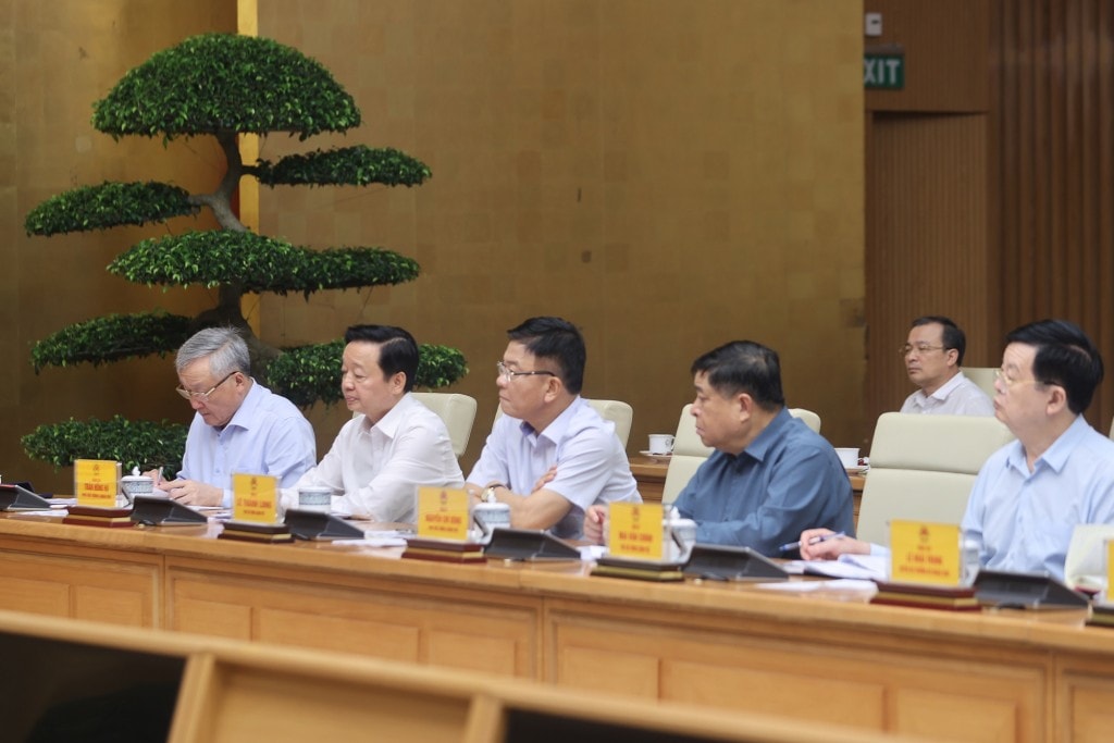 Các Phó Thủ tướng Chính phủ tham dự cuộc họp - Ảnh: VGP/Nhật Bắc