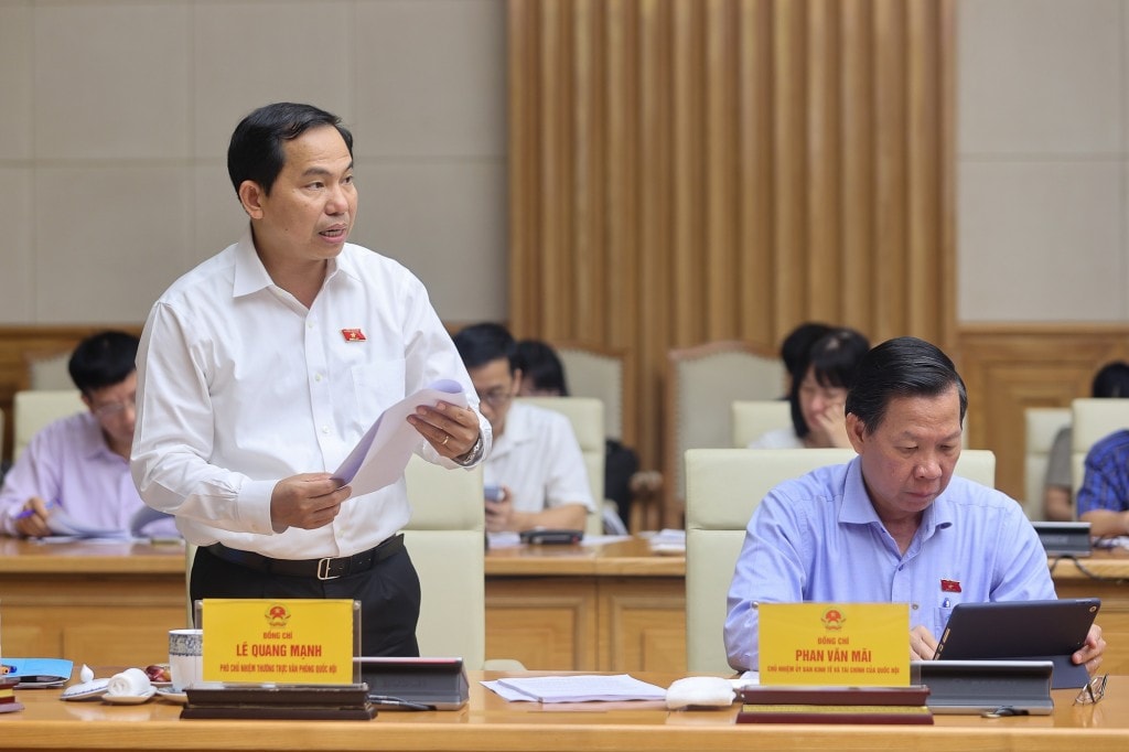 Các đại biểu phát biểu tại cuộc họp - Ảnh: VGP/Nhật Bắc