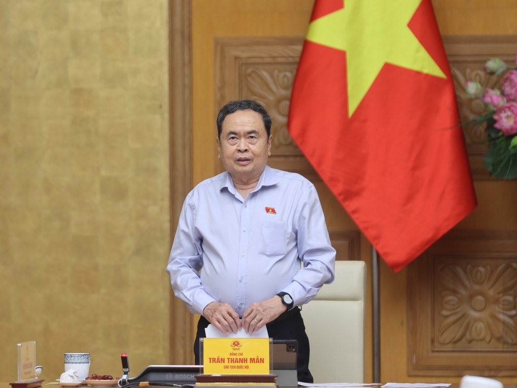 Chủ tịch Quốc hội Trần Thanh Mẫn đánh giá cuộc họp rất hiệu quả; Quốc hội và Chính phủ đã phối hợp chuẩn bị từ sớm, từ xa cho Kỳ họp thứ 10 - Ảnh: VGP/Nhật Bắc