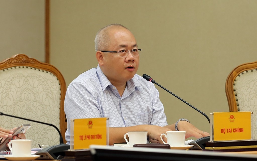 Thứ trưởng Bộ Tài chính Đỗ Thành Trung phát biểu - Ảnh: VGP/Minh Khôi