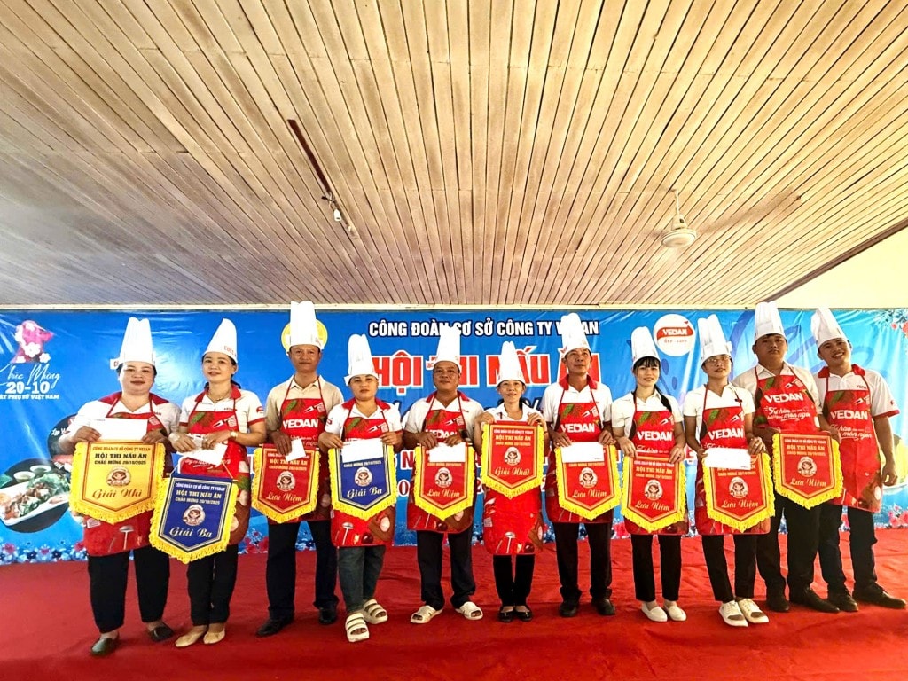 Các đội đoạt giải hội thi nấu ăn chi nhánh Vedan Phước Long