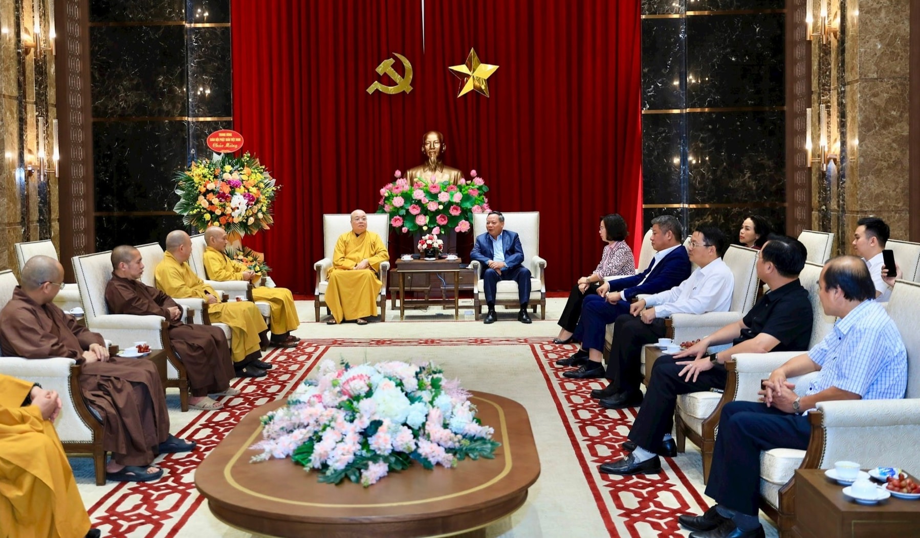 Quang cảnh buổi tiếp. Ảnh: Quang Thái
