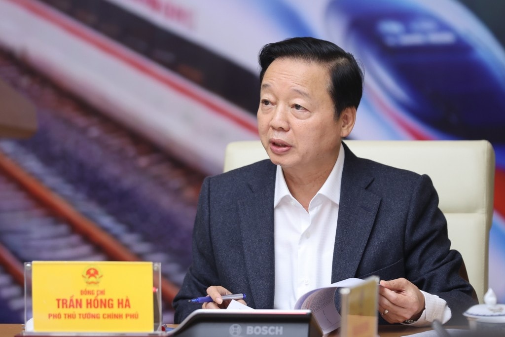 Phó Thủ tướng Trần Hồng Hà phát biểu tại phiên họp - Ảnh: VGP/Nhật Bắc