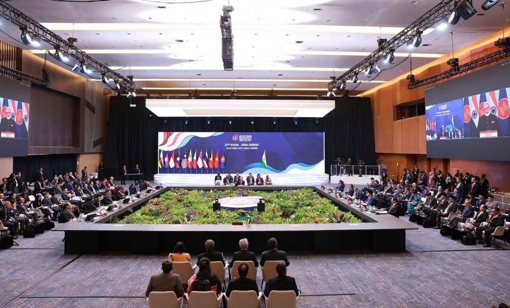 Thủ tướng Phạm Minh Chính cùng các nhà lãnh đạo ASEAN và Thủ tướng Ấn Độ Narendra Modi tham dự Hội nghị Cấp cao ASEAN - Ấn Độ lần thứ 22 - Ảnh: TTXVN