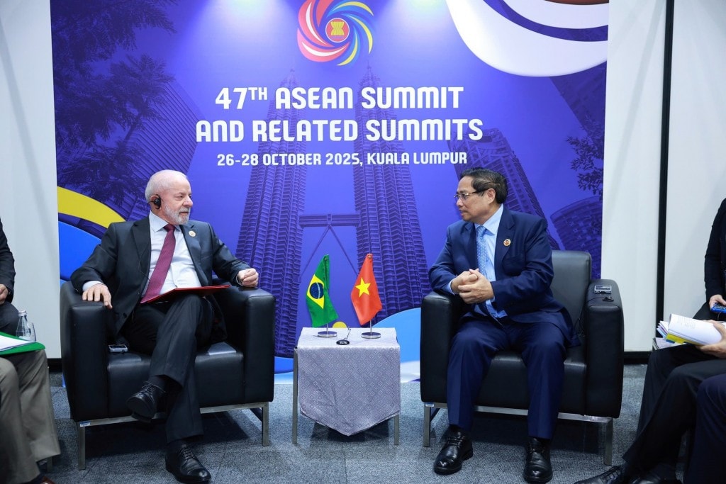 Thủ tướng Phạm Minh Chính đánh giá cao vị thế quốc tế ngày càng gia tăng của Brazil - Ảnh: VGP/Nhật Bắc
