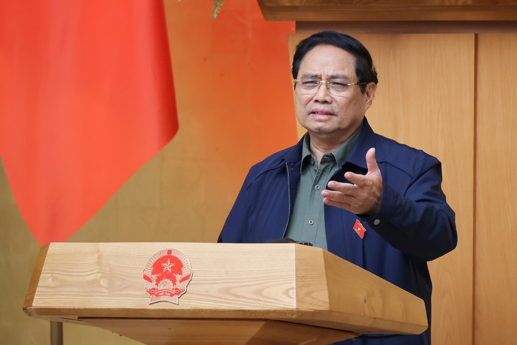 Thủ tướng: Đến cuối năm 2025 phải cơ bản giải quyết xong các vướng mắc trong vận hành chính quyền địa phương 2 cấp - Ảnh: VGP/Nhật Bắc