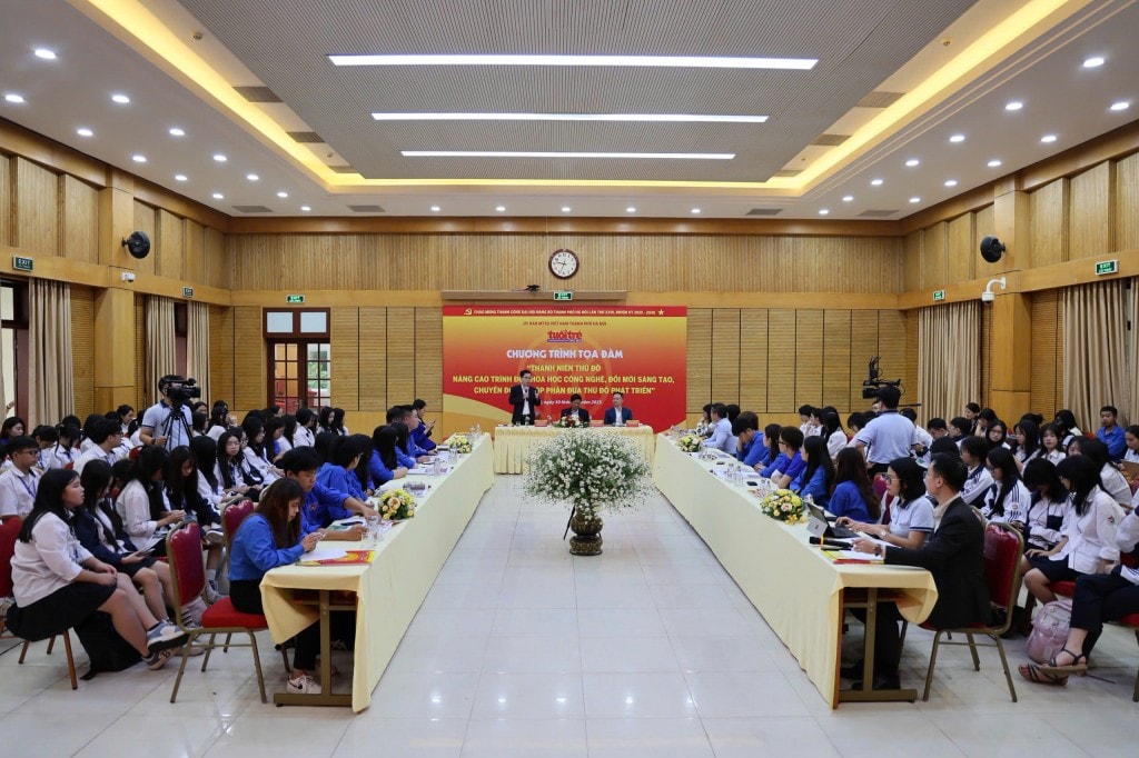 Buổi tọa đàm có sự tham dự của đông đảo các khách mời và các bạn đoàn viên thanh niên trên địa bàn thành phố Hà Nội