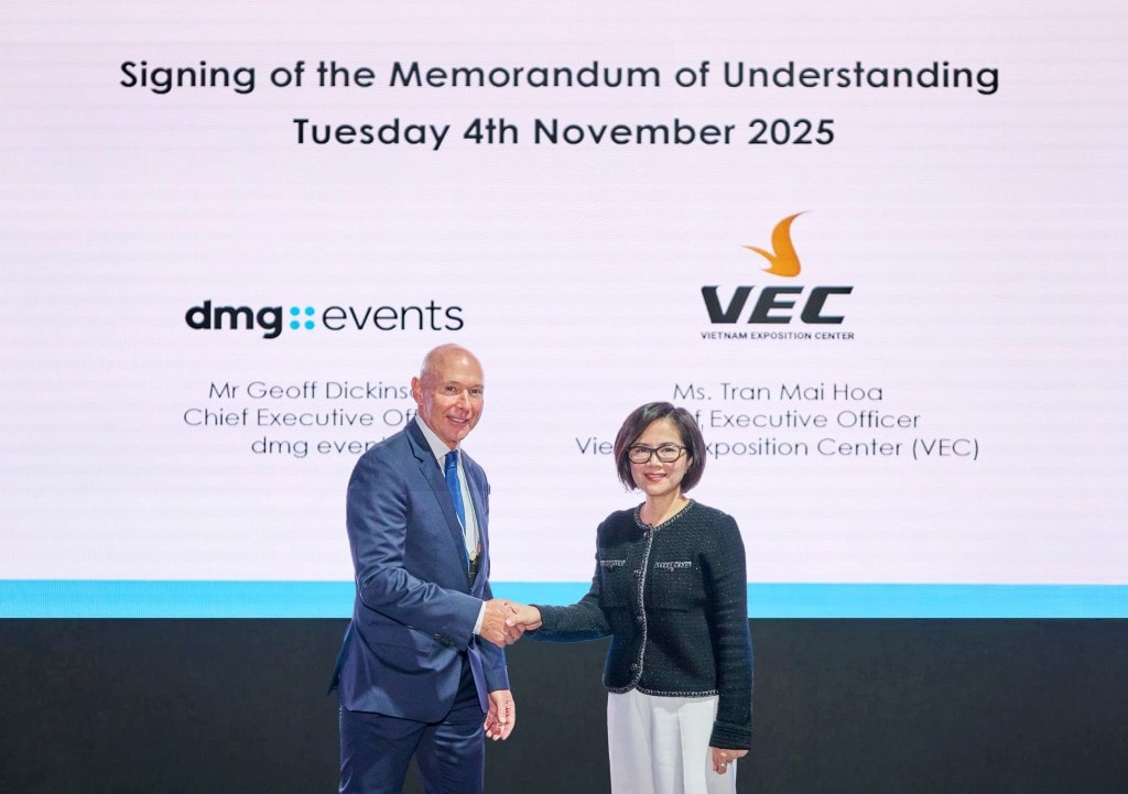 Trung tâm Triển lãm Việt Nam (VEC) và dmg events công bố hợp tác chiến lược, đồng thời ra mắt mô hình hợp tác đầu tiên: hội nghị và triển lãm về năng lượng toàn cầu.