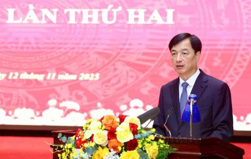Bí thư Thành uỷ Nguyễn Duy Ngọc phát biểu khai mạc hội nghị