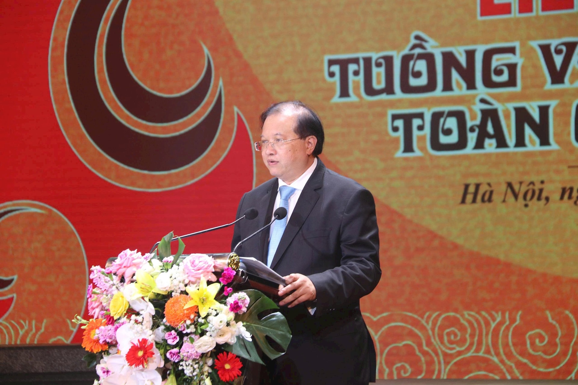 סגן שר התרבות, הספורט והתיירות טא קוואנג דונג נואם. צילום: NTB