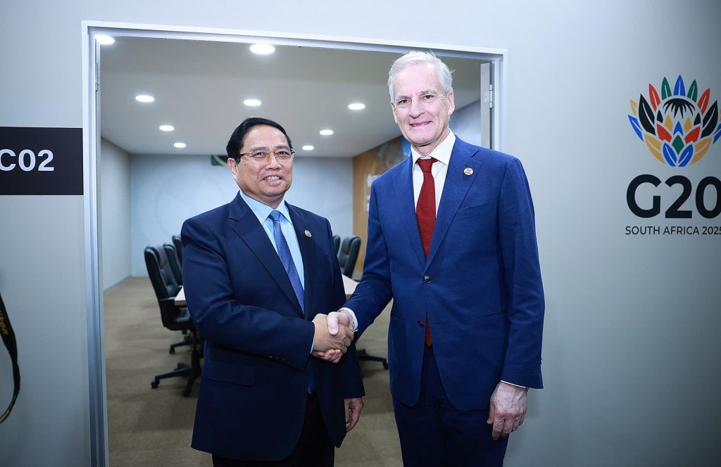 Thủ tướng Phạm Minh Chính đánh giá cao những tiến triển trong quan hệ song phương giữa hai nước thời gian qua và mong muốn hai bên phối hợp để sớm ký kết Ý định thư về thiết lập Đối tác Chiến lược xanh giữa hai nước - Ảnh: VGP/Nhật Bắc