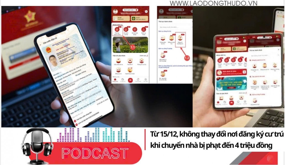 Điểm những tin nổi bật sáng ngày 3/12/2025: Từ 15/12, không thay đổi nơi đăng ký cư trú khi chuyển nhà bị phạt đến 4 triệu đồng