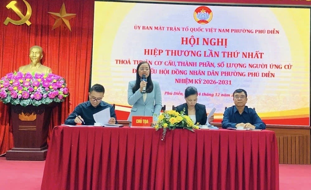 Phường Phú Diễn tổ chức hiệp thương thỏa thuận cơ cấu, số lượng, thành phần người ứng cử đại biểu HĐND phường nhiệm kỳ 2026 - 2031