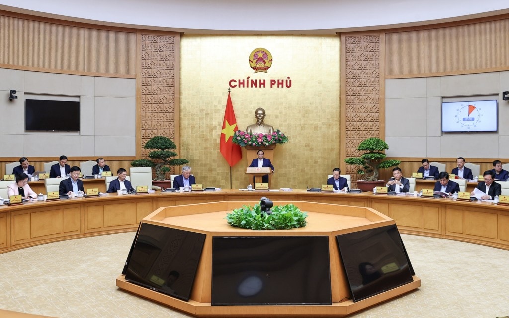 Thủ tướng đề nghị các đại biểu tập trung thảo luận, cho ý kiến cụ thể về công tác chỉ đạo, điều hành của Chính phủ, bộ, ngành, địa phương; những kết quả nổi bật của tình hình kinh tế-xã hội tháng 11 và 11 tháng - Ảnh: VGP/Nhật Bắc
