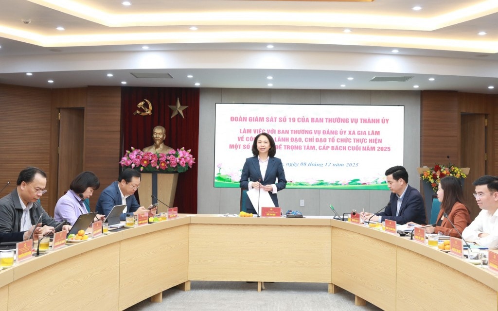 Phó Chủ tịch UBND thành phố Hà Nội Vũ Thu Hà làm việc với xã Gia Lâm