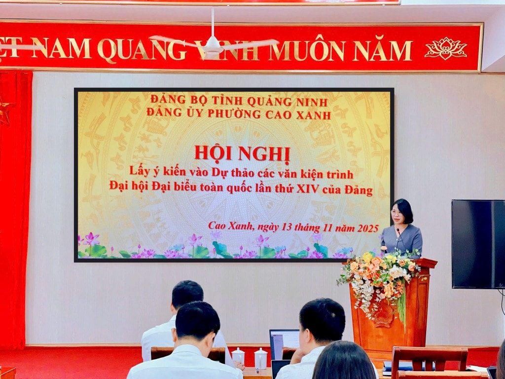 Đảng ủy phường Cao Xanh tổ chức Hội nghị lấy ý kiến đóng góp vào Văn kiện