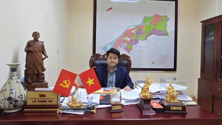 Ông Lê Tuấn Vũ, Phó Bí thư Đảng uỷ, Chủ tịch UBND phường Cao Xanh