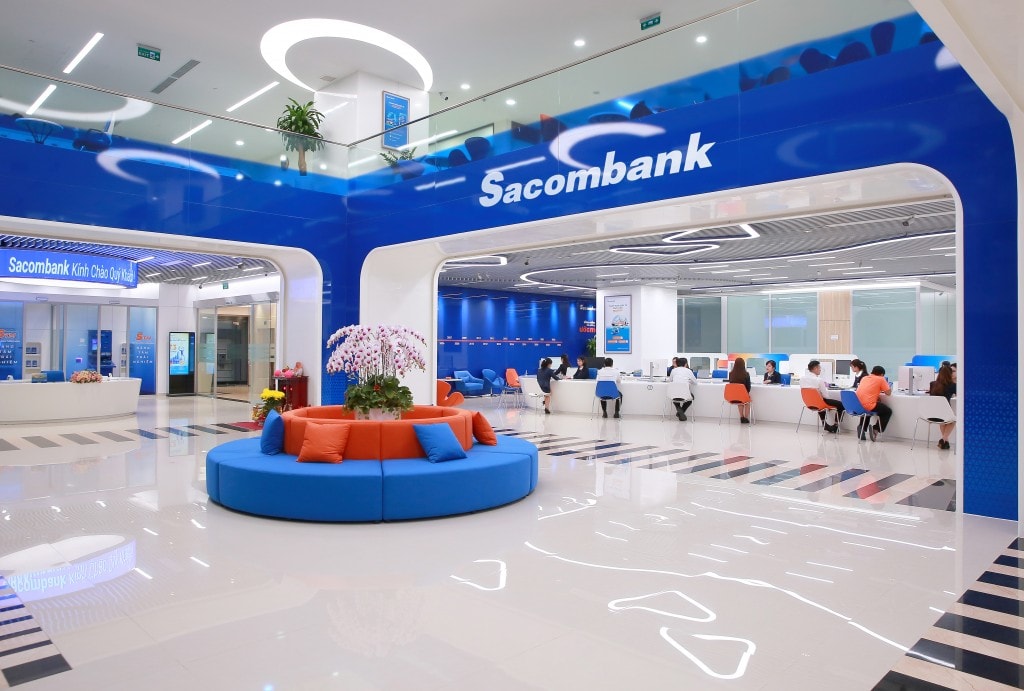Sảnh chờ giao dịch của Sacombank