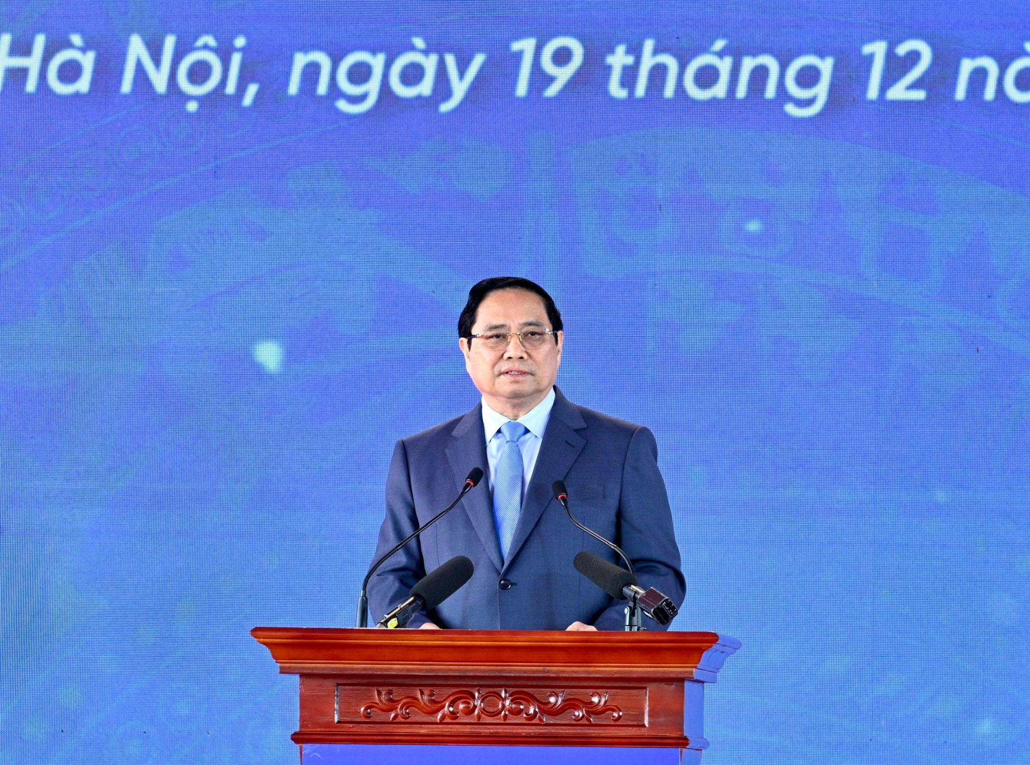 Thủ tướng Chính phủ Phạm Minh Chính phát biểu chỉ đạo tại buổi lễ. Ảnh Viết Thành