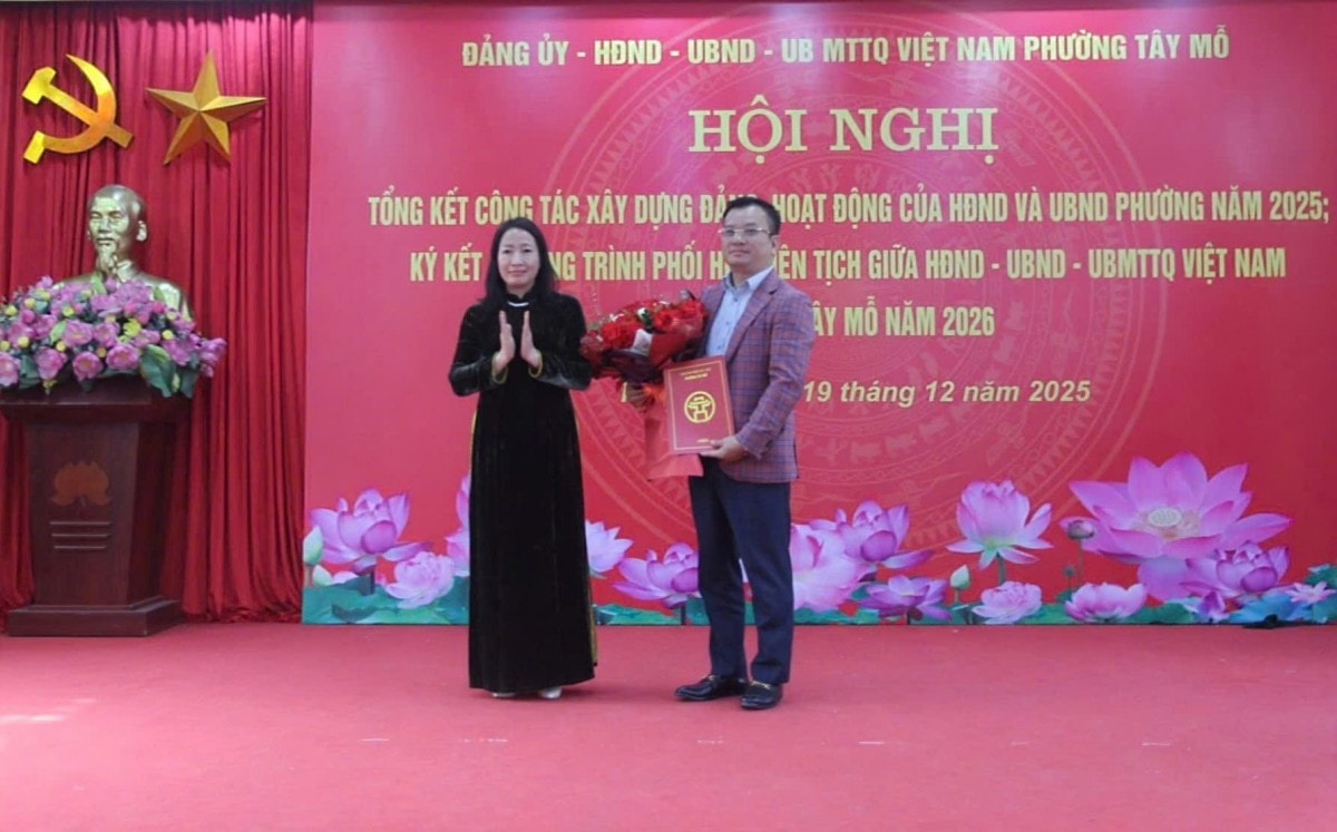 Phường Tây Mỗ: Tổng kết công tác năm 2025, ký kết chương trình phối hợp liên tịch 2026