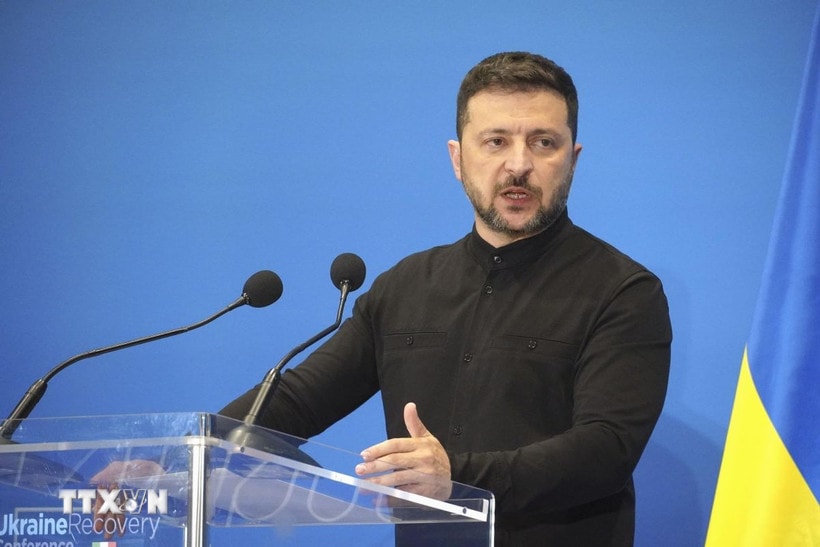 Tổng thống Ukraine Volodymyr Zelensky. (Ảnh: Kyodo/TTXVN)