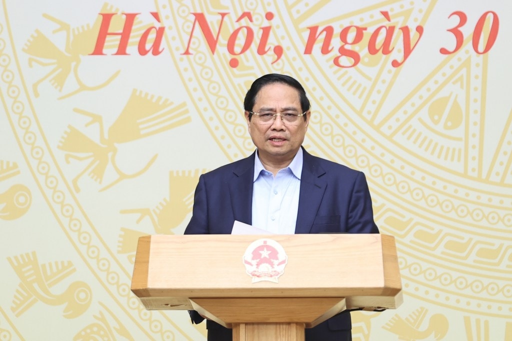 Thủ tướng Phạm Minh Chính phát biểu kết luận - Ảnh: VGP/Nhật Bắc