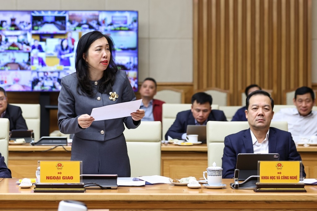 Các đại biểu báo cáo - Ảnh: VGP/Nhật Bắc