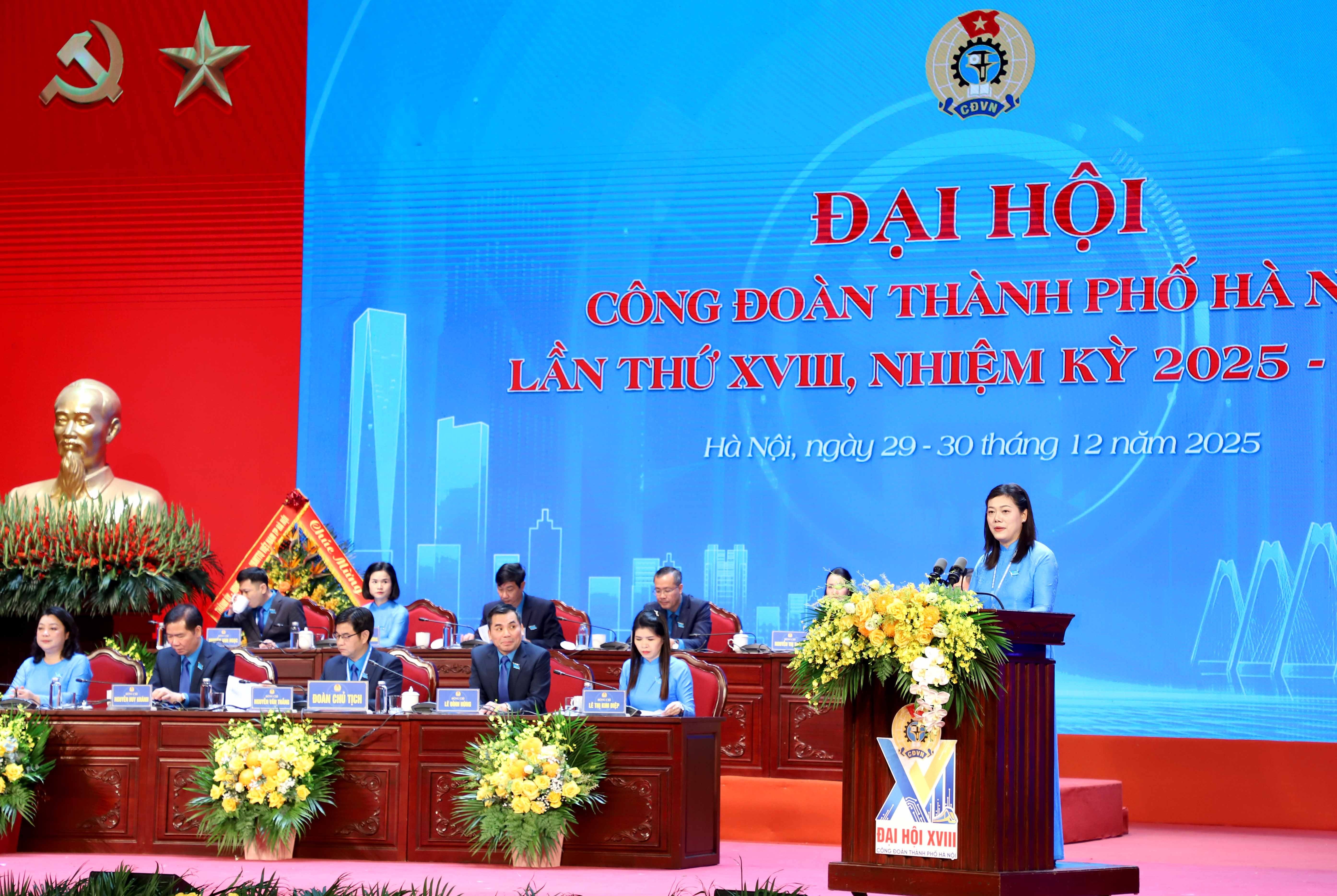 TRỰC TUYẾN: Đại hội Công đoàn thành phố Hà Nội lần thứ XVIII, nhiệm kỳ 2025 - 2030