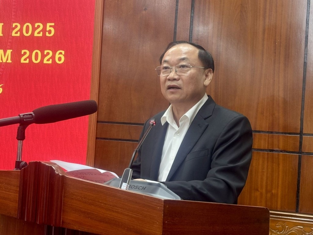 Bí thư Tỉnh ủy Gia Lai Thái Đại Ngọc phát biểu tại hội nghị 