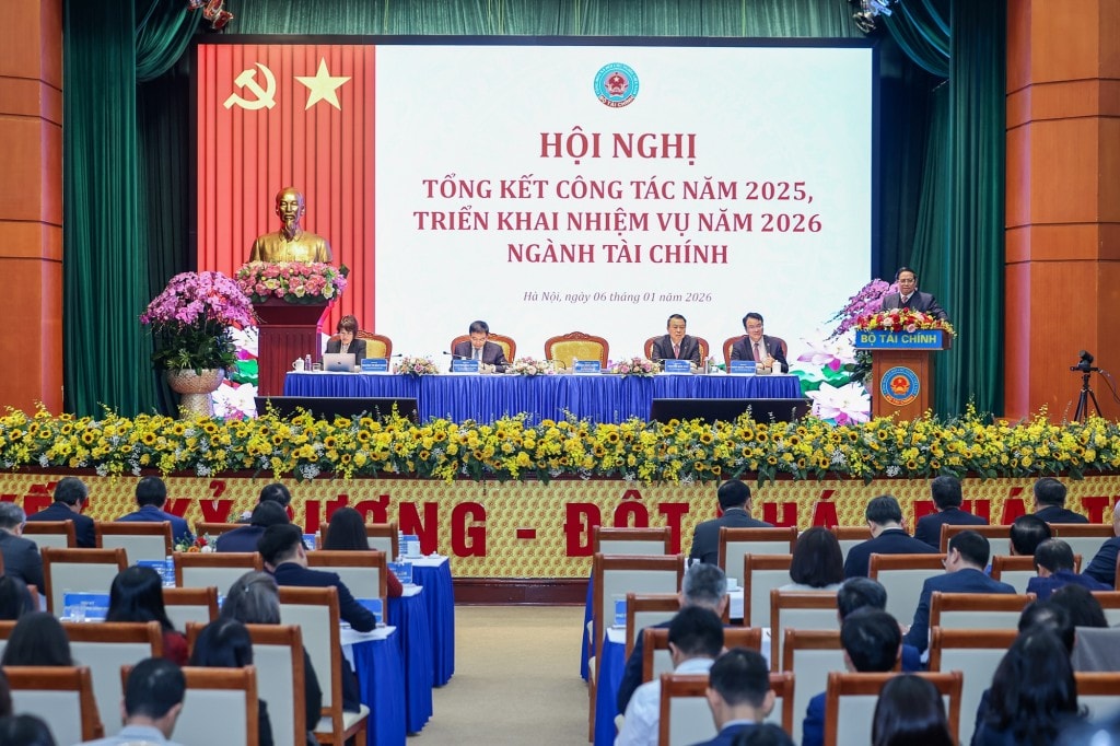 Thủ tướng nêu phương châm 24 từ với ngành tài chính - Ảnh: VGP/Nhật Bắc