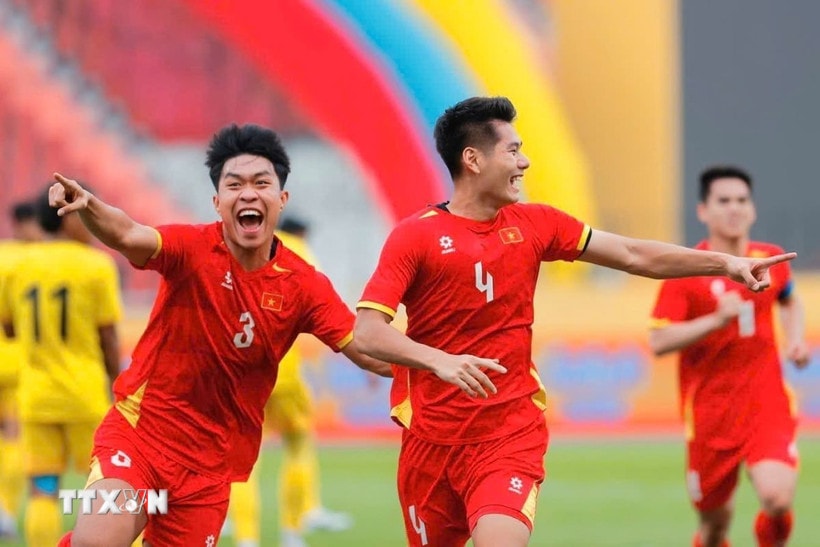 U23 Việt Nam quyết tâm giành kết quả tốt ở ngày ra quân. (Ảnh: Minh Quyết/TTXVN)