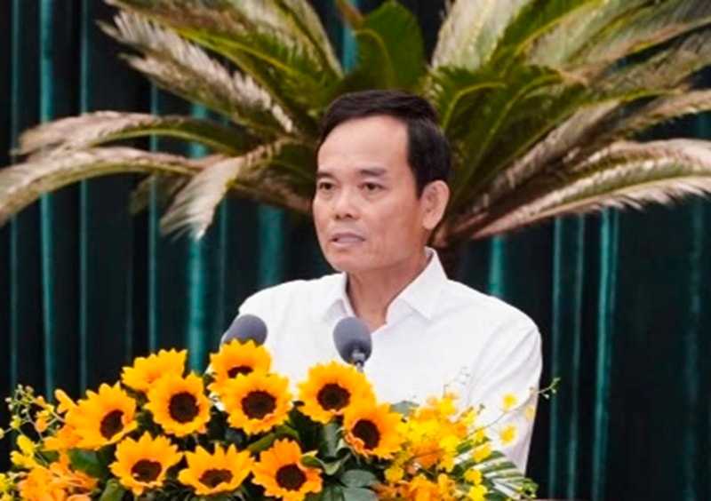 Bí thư Thành ủy thành phố Hồ Chí Minh Trần Lưu Quang phát biểu kết luận hội nghị. Ảnh: NL