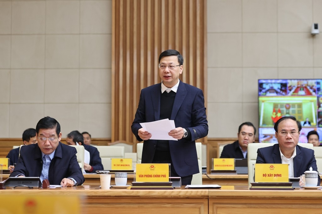Các đại biểu báo cáo, phát biểu - Ảnh: VGP/Nhật Bắc