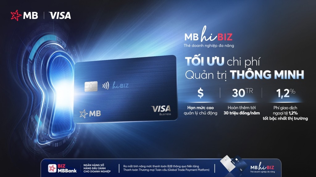 MB ra mắt thẻ doanh nghiệp đa năng MB Visa Hi BIZ
