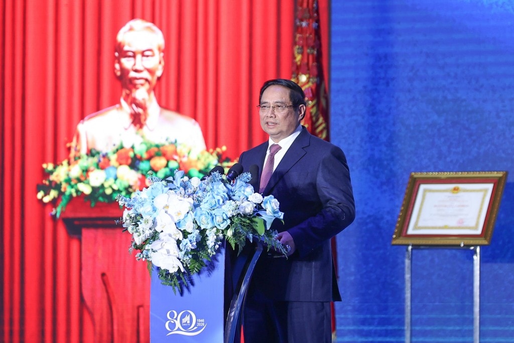 Thủ tướng Phạm Minh Chính phát biểu tại buổi lễ - Ảnh: VGP/Nhật Bắc