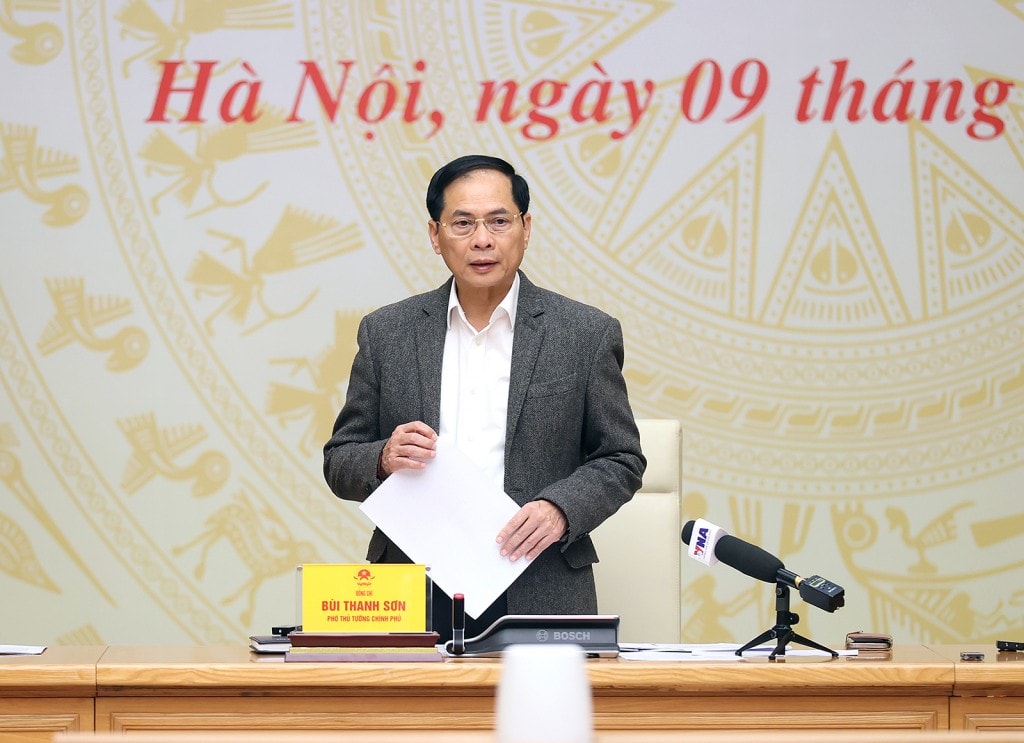 Phó Thủ tướng Bùi Thanh Sơn chủ trì Hội nghị trực tuyến toàn quốc tổng kết công tác chống buôn lậu, gian lận thương mại và hàng giả năm 2025, phương hướng, nhiệm vụ năm 2026 - Ảnh: VGP/Hải Minh