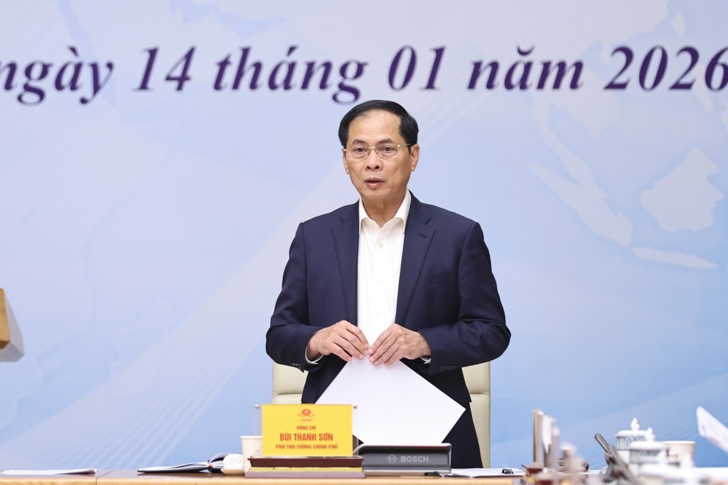 Phó Thủ tướng Chính phủ Bùi Thanh Sơn phát biểu - Ảnh: VGP/Nhật Bắc
