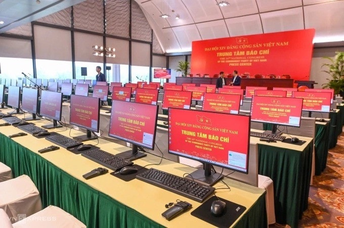 Trung tâm báo chí Đại hội XIV.