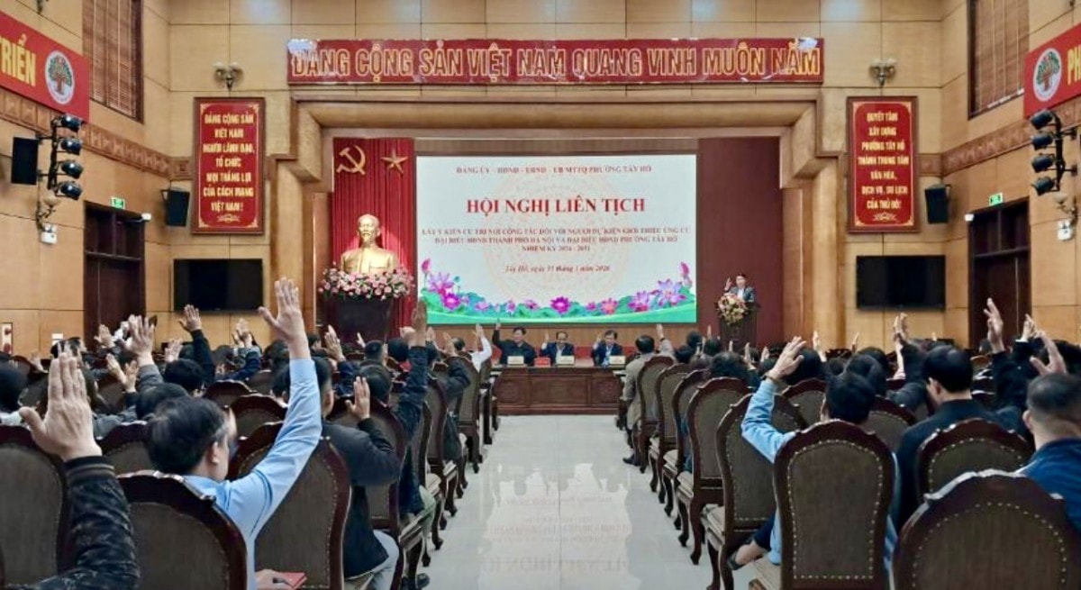 Tây Hồ lấy ý kiến cử tri nơi công tác về nhân sự ứng cử Hội đồng nhân dân