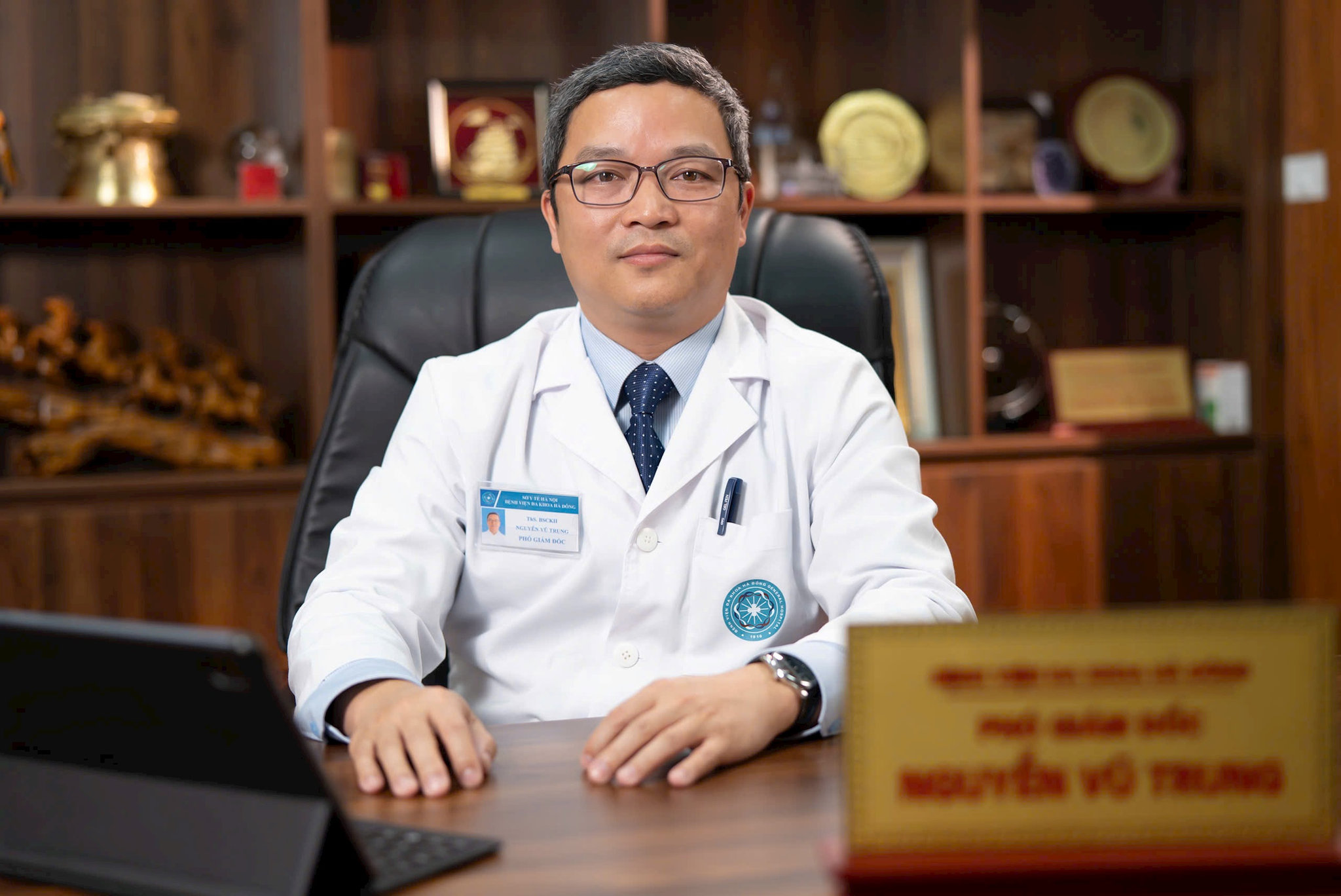 Thạc sĩ, Bác sĩ Chuyên khoa II Nguyễn Vũ Trung, Phó Giám đốc Bệnh viện Đa khoa Hà Đông. Ảnh: Tuân Duy
